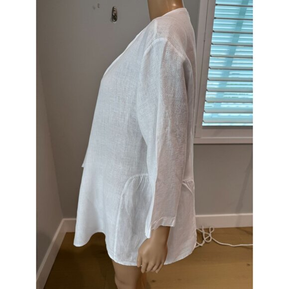 Italian Made 100% Linen Cardigan, size large - Picture 5 of 8